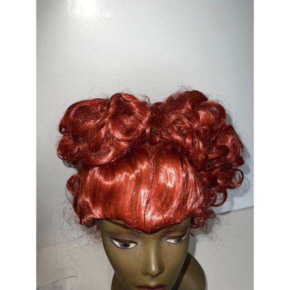 Women's Red Brown Curly Short Wig Cosplay Halloween Costume Party Hocus Pocus - Picture 3 of 14